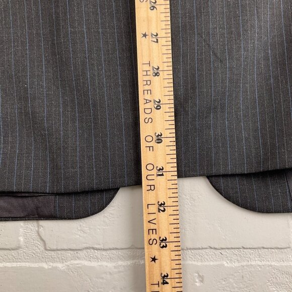 Ralph Lauren Chaps Suit Men 42 34Wx28L Gray Blue Pinstripe Cashmere‎ Wool Canada - Picture 15 of 16